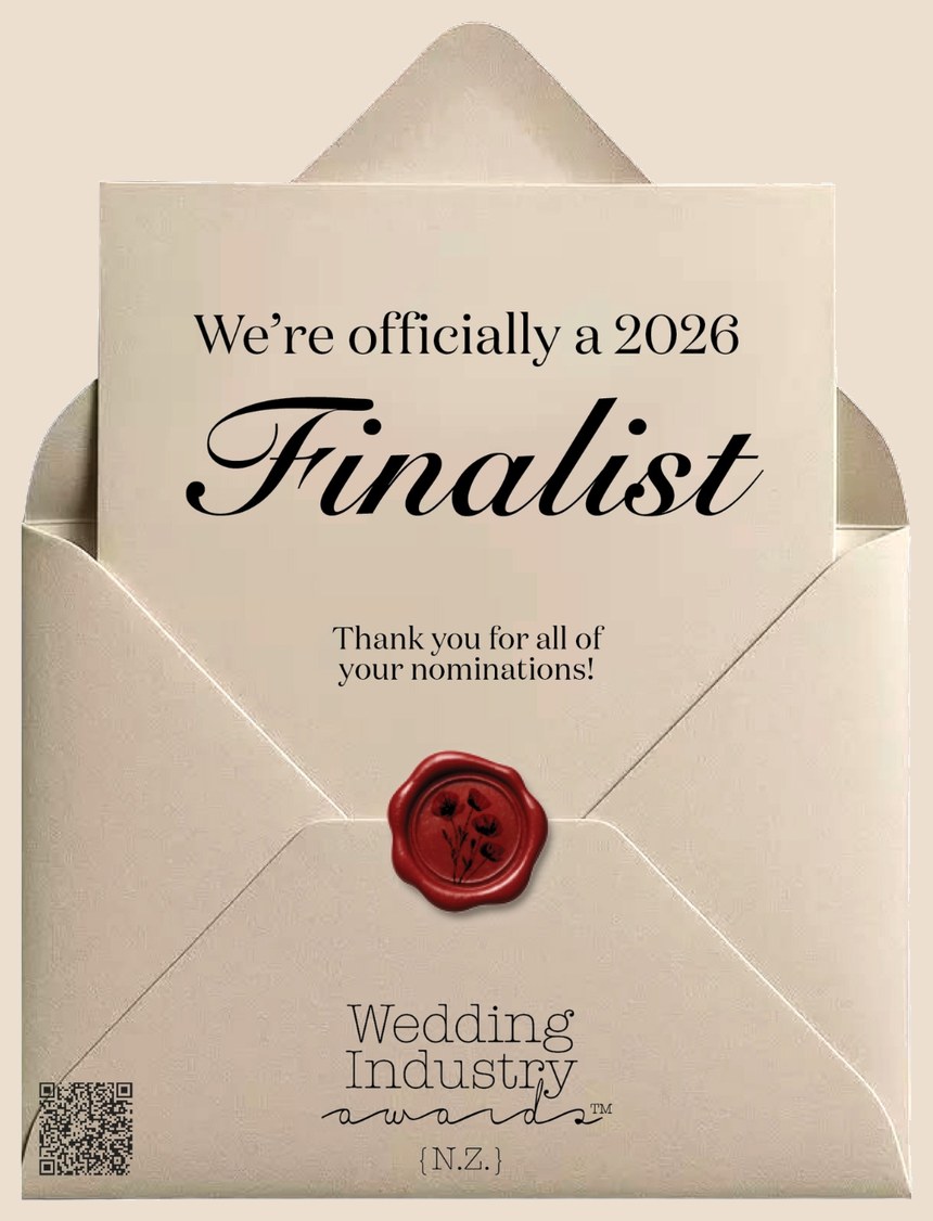 Wedding Industry Awards NZ 2026 finalist announcement for The Oyster Bar Co.